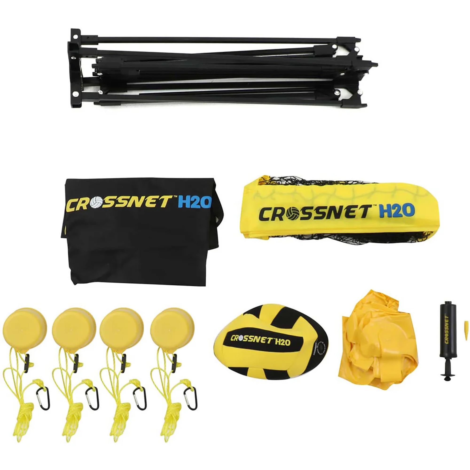 Photo 1 of CROSSNET H2O V2 | Four-Way Volleyball Net Pool Game | Best Pool Toy for Adults, Kids, and Families | Spring & Summer Outdoor Games