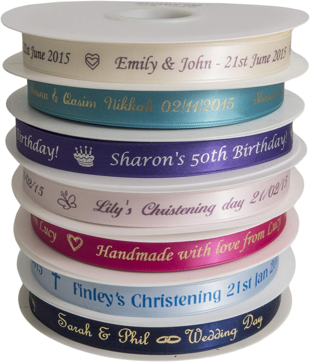 Personalised Ribbon 15mm x 10 metres Amazon.co.uk Kitchen & Home