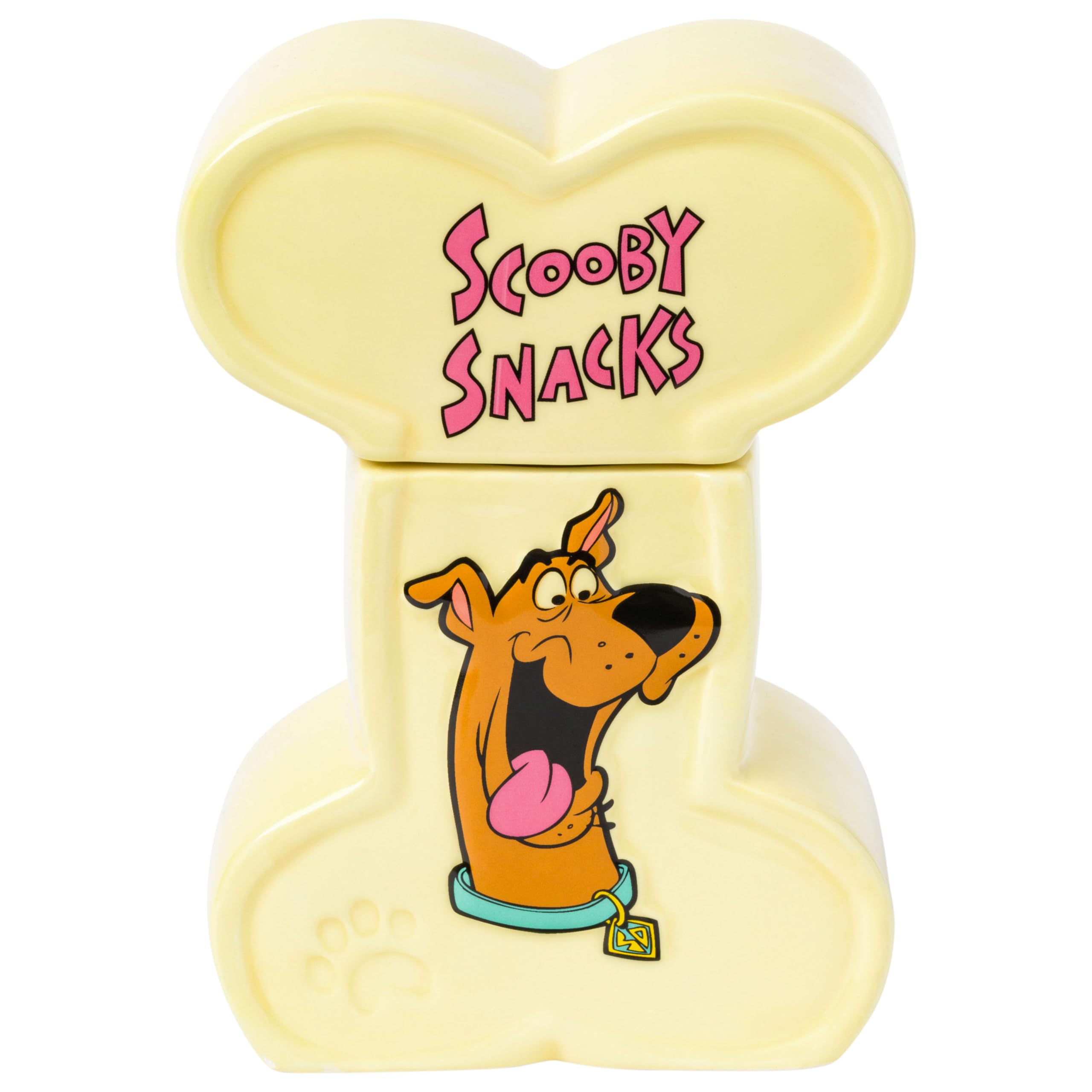 Silver Buffalo Scooby-Doo Scooby Snacks Sculpted Ceramic Snack Jar, 4.85” x 3” x 6.75” Image Silver Buffalo Scooby-Doo Scooby Snacks Sculpted Ceramic Snack Jar, 4.85” x 3” x 6.75” Image