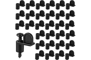 XwaYexa 30 Pcs 3/8 Inch Nylon Window Screen Clips with Screws, Secure Storm Windows, Screen Doors & Winter Panels, Offset Fastener Clips for Easy Installation