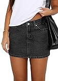 DEICAEVO Womens Denim Skirt Casual Mini Jean Skirt