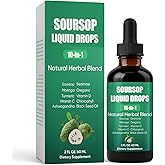 Primehaven Soursop 10 in 1 Extract Drops, Soursop Bitters Liquid Drops with Sea Moss, Turmeric, Moringa, Oregano, Black Seed Oil, Ashwagandha, Chlorophyll, Sugar/Gluten Free, Natural Flavor (1)