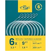 SF Hand Tied Loop Fly Fishing Tapered Leader Freshwater Trout | Nylon Material Smooth Casting High Tensile Strength Abrasion Resistance Freshwater Dries Nymphs General Stillwater Creek