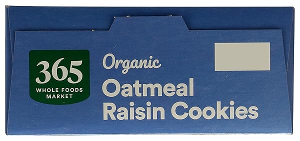 365 BY WHOLE FOODS MARKET, ORGANIC OATMEAL RAISIN COOKIES, 12 OZ