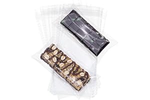 ROSPAKTEK 50Pack 3x6Inches Granola Bar Bags Cakesicle Packaging Bags Rice KrispiesTtreats Individually Wrapped Cellophane Packaging for Cereal Bar Cookies Macaron Soap Chocolate Truffle Energy Bar