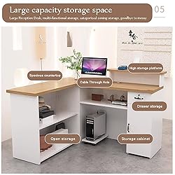 SUZEPER Modern Reception Desk Counter