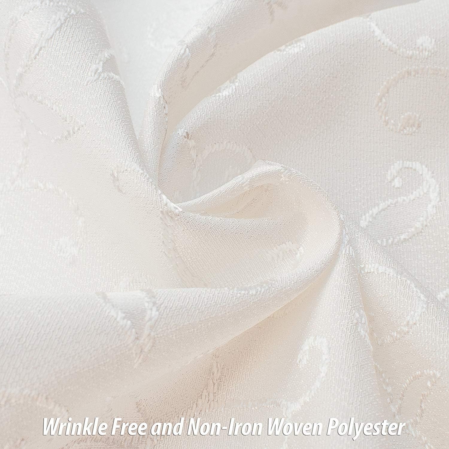 Turkish Ivory Tablecloth Polyester Table Linen - Stain Resistant Wrinkle free Non-Iron Oblong Square Round Thanksgiving Tablecloth Christmas Tablecloth New Year Eve Gift (IVORY, Rectangle 52"x70"): Home & Kitchen