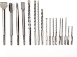 TOPWAY 17Pcs SDS Plus Drill Bit Set with Chisels Case Concrete Masonry Bits view 2