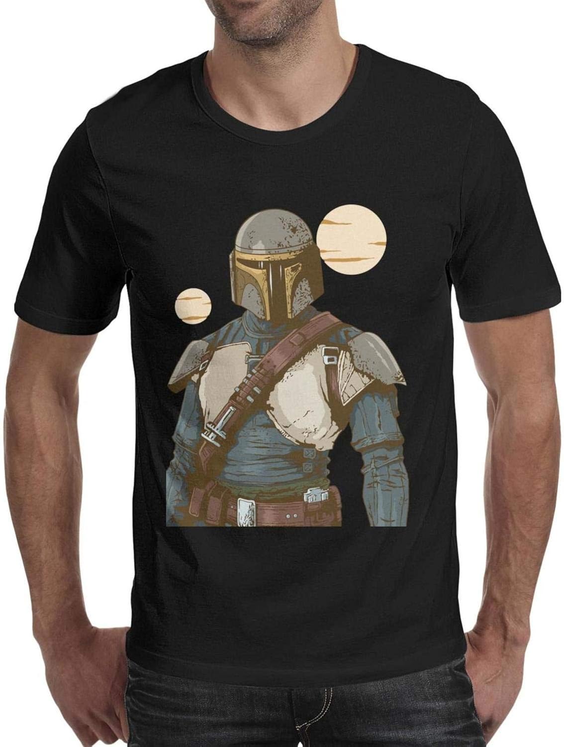 SweaterWg7 Casual Men T Shirts The-Mandalorian-Art-Designs- Fitness Short Sleeve Crewneck T 