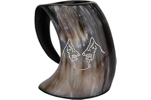 Real Horn Viking Drinking Mug Cups Ale Beer Wine Goblet Tankard Mead Medieval Burlap Tumbler Ox Horn Beaker Vessels A Handmad