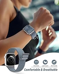 Nylon Loop Sport Band Compatible with Apple Watch