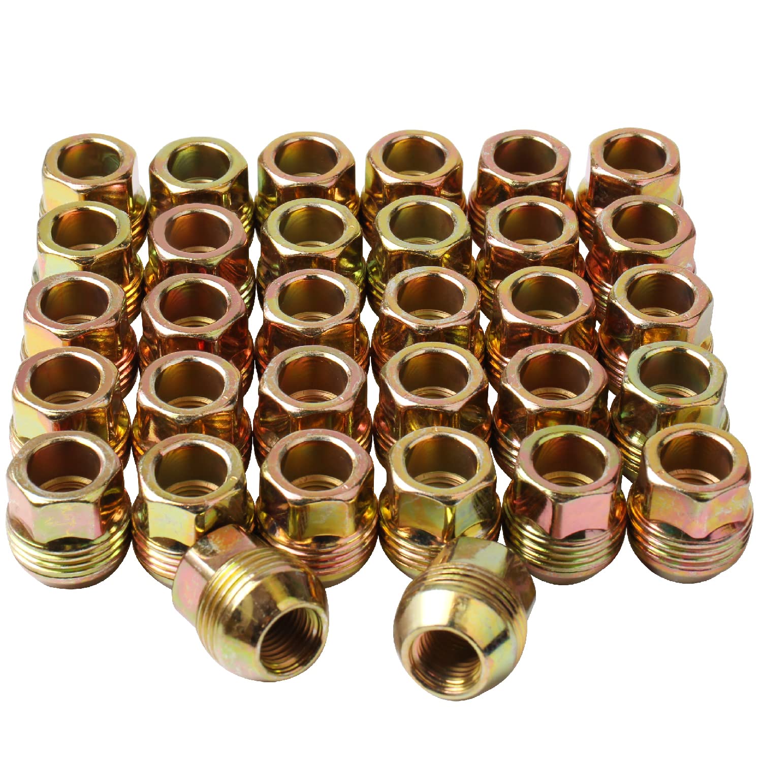 Photo 1 of Set of 32, 14mmx1.5 OEM Factory Wheel Lug Nuts Replacement for Sliverado Sierra 2500HD 3500HD Yukon Avalanche Suburban Express 2500 C2500 K2500 Escalade Traverse Yukon M14x1.5 Studs 8 Lug Wheel