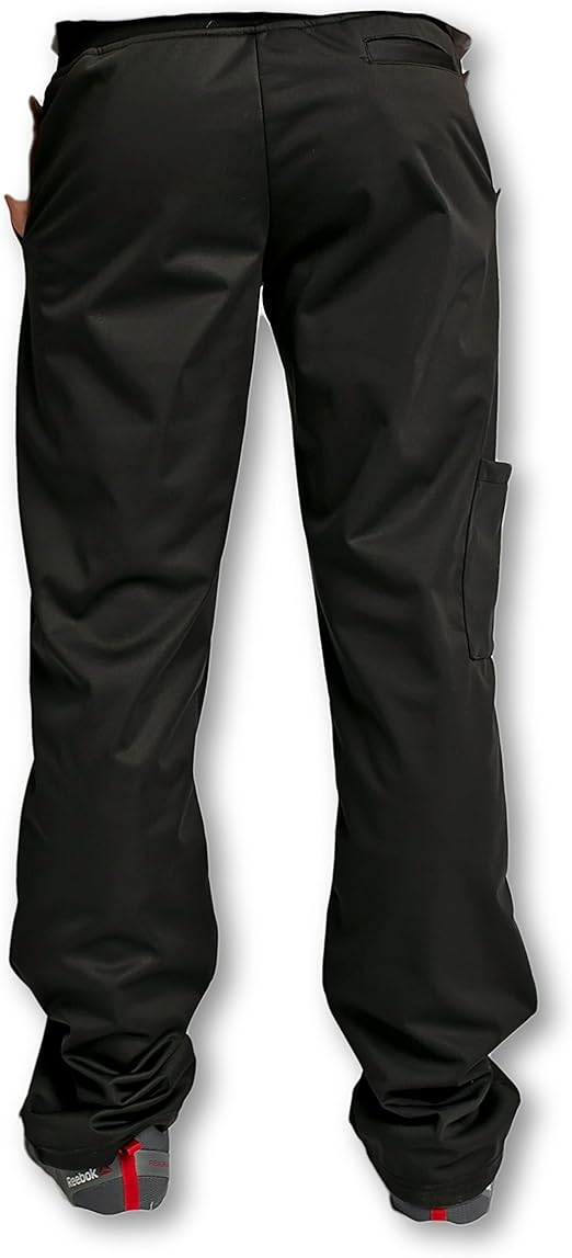 fleece lined scrub pants (large, black) Clothing