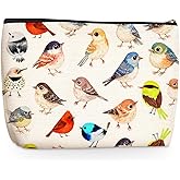 Cardinal Gifts for Women Makeup Bag, Bird Gifts Cosmetic Bags Travel Organizer Bag Makeup Pouch, Sister Birthday Christmas Gift for Mom Friend, Bird Animal Lover Gift for Women