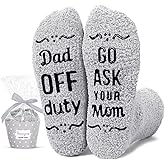 HAPPYPOP Fuzzy Socks for Men - Dad Gifts Fathers Day, Brother Gifts for Him