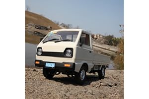 SVERTIBO WPL D12 RC Pickup Truck 1/10 Scale Racing Drift Cars RC Vehicle Climbing Car for Kids Adults, Throttle & Steering Control Cargo Truck Van Toy with Led Lights