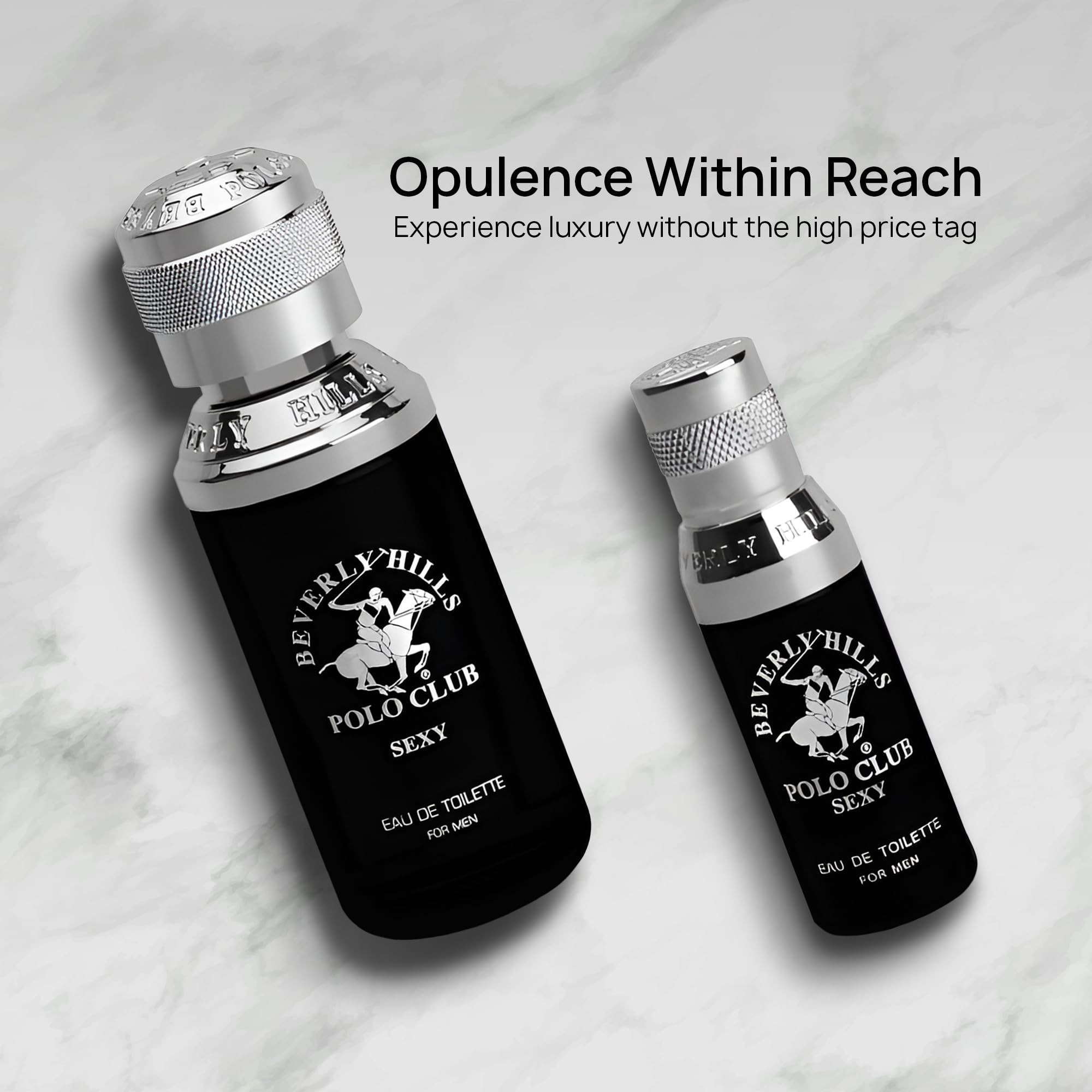 Beverly Hills Polo Club BHPC Men's Eau de Toilette Bonus Pack - Sexy Scent Cologne Gift Set (1.7 oz + 0.5 oz Travel Spray)