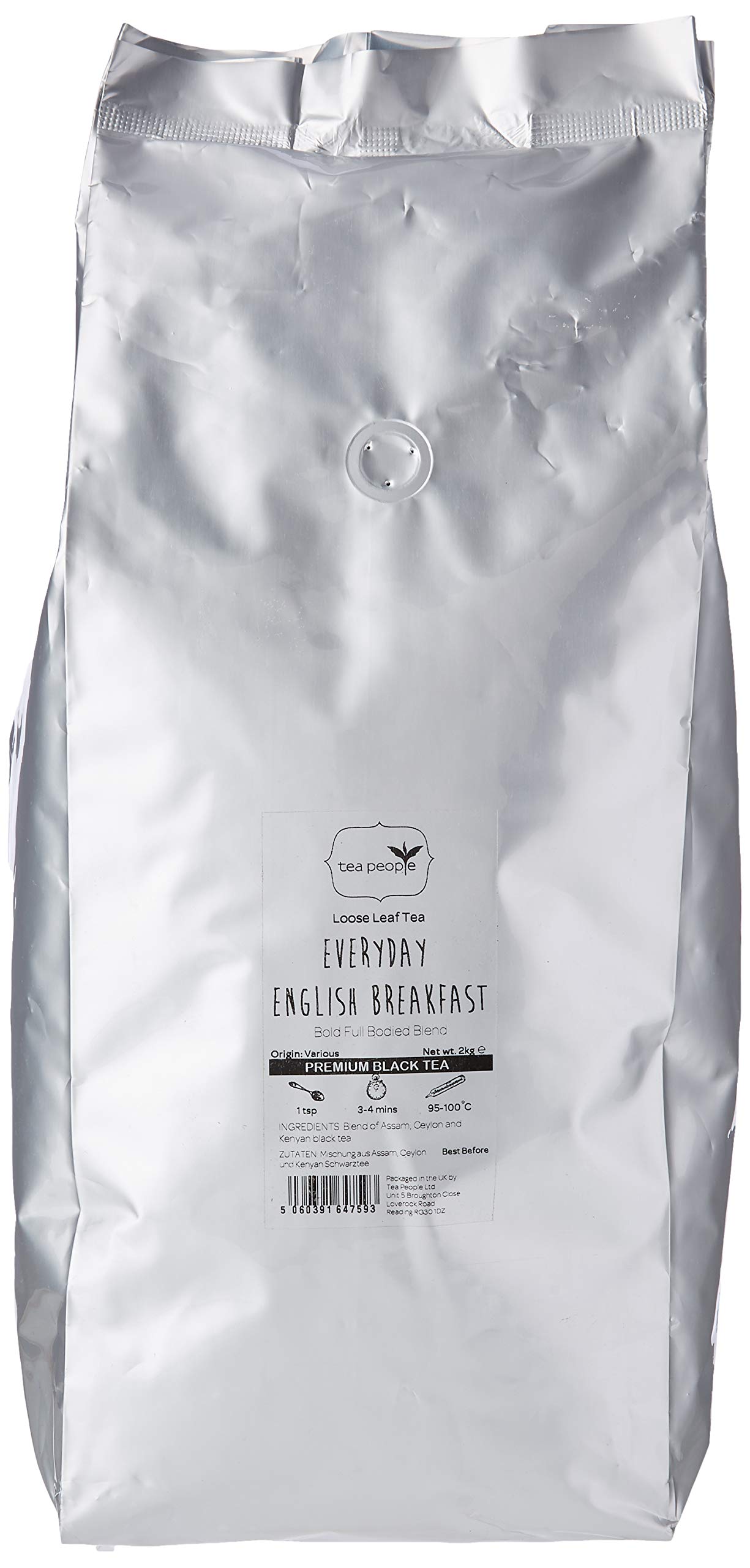 Tea PeopleEveryday English Breakfast, 2 Kg Loose Leaf Tea in Large Catering Pack,EEB-2kg