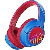 PowerLocus Kids Wireless Headphones, Bluetooth Kids Headphones LED Lights Over Ear with 74/85/94dB Volume Limited, 45H Playtime,Built-in Mic, Two Device Share Mode, HD Stereo for Travel/PC/Tablet