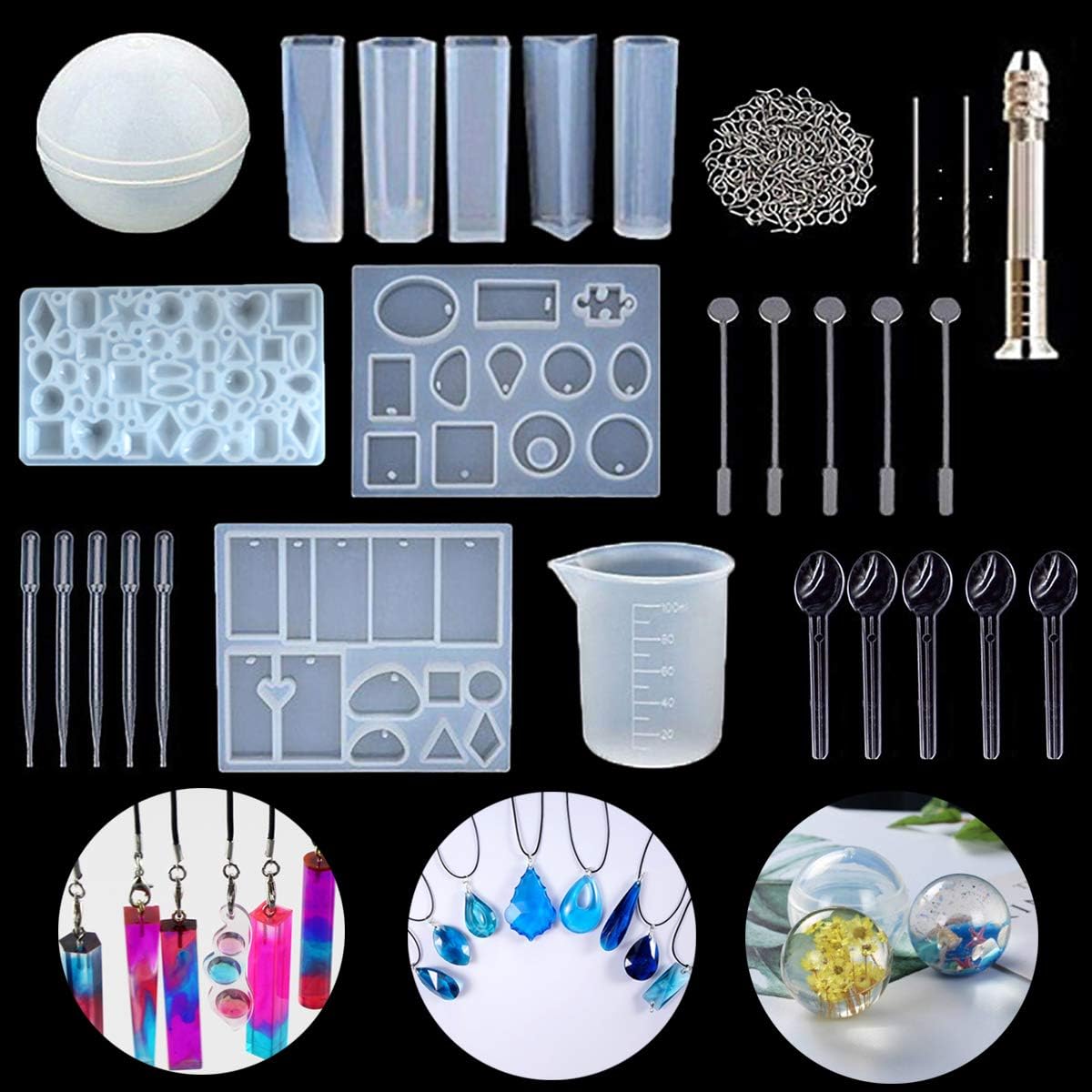 Koonafy Epoxidharz Formen Set - Elefanten & Windspiel Silikonformen Für DIY Schmuck