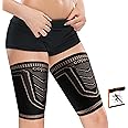 Hamstring Compression Sleeve(pair)-Copper Thigh Compression Sleeve for Women Men-Thigh Braces for Quad Supports,Groin Pull Relief,Running