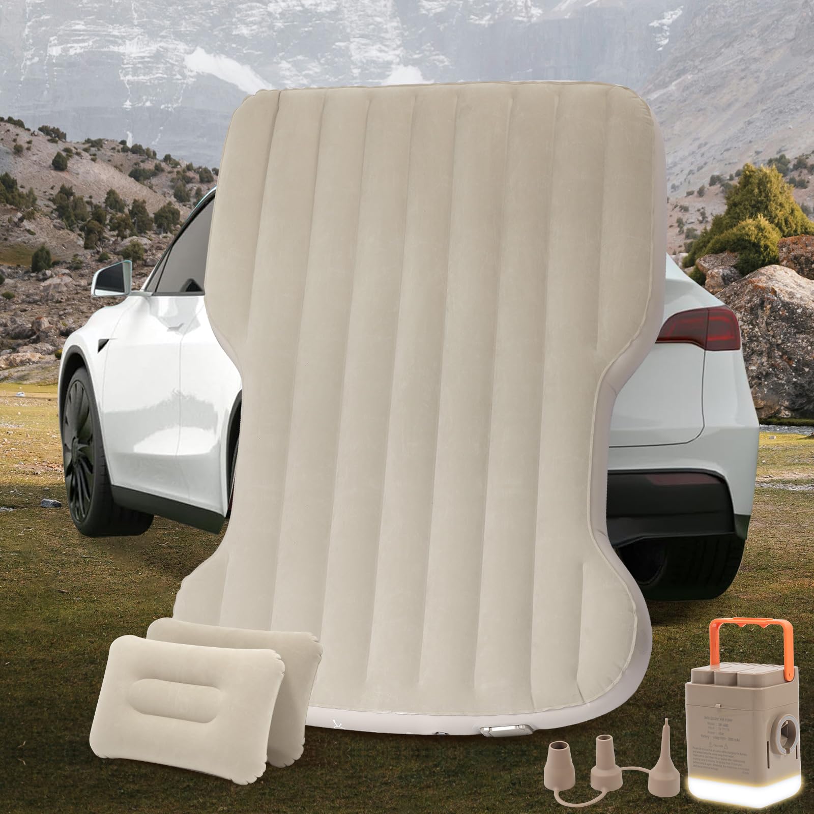 Focmot for Tesla Model Y Air Mattress, Self Inflating Car Camping