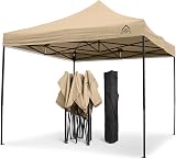 All Seasons Gazebos 3x3m Heavy Duty Pop Up Gazebo Beige with Accessory Pack