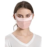 MOROUTLINE UPF 50+ Pure Silk Face Cover Breathable UV Protection Sunscreen Mask Reusable Sport Face Scarf Mask (Neck Gaiters)