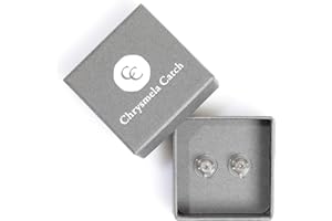 Chrysmela - Most Secure Locking Earring Back Platinum with Support Disc, Automatically Fit Lock Lift Earrings, Hypoallergenic, Patented in The US UK France Italy and Japan