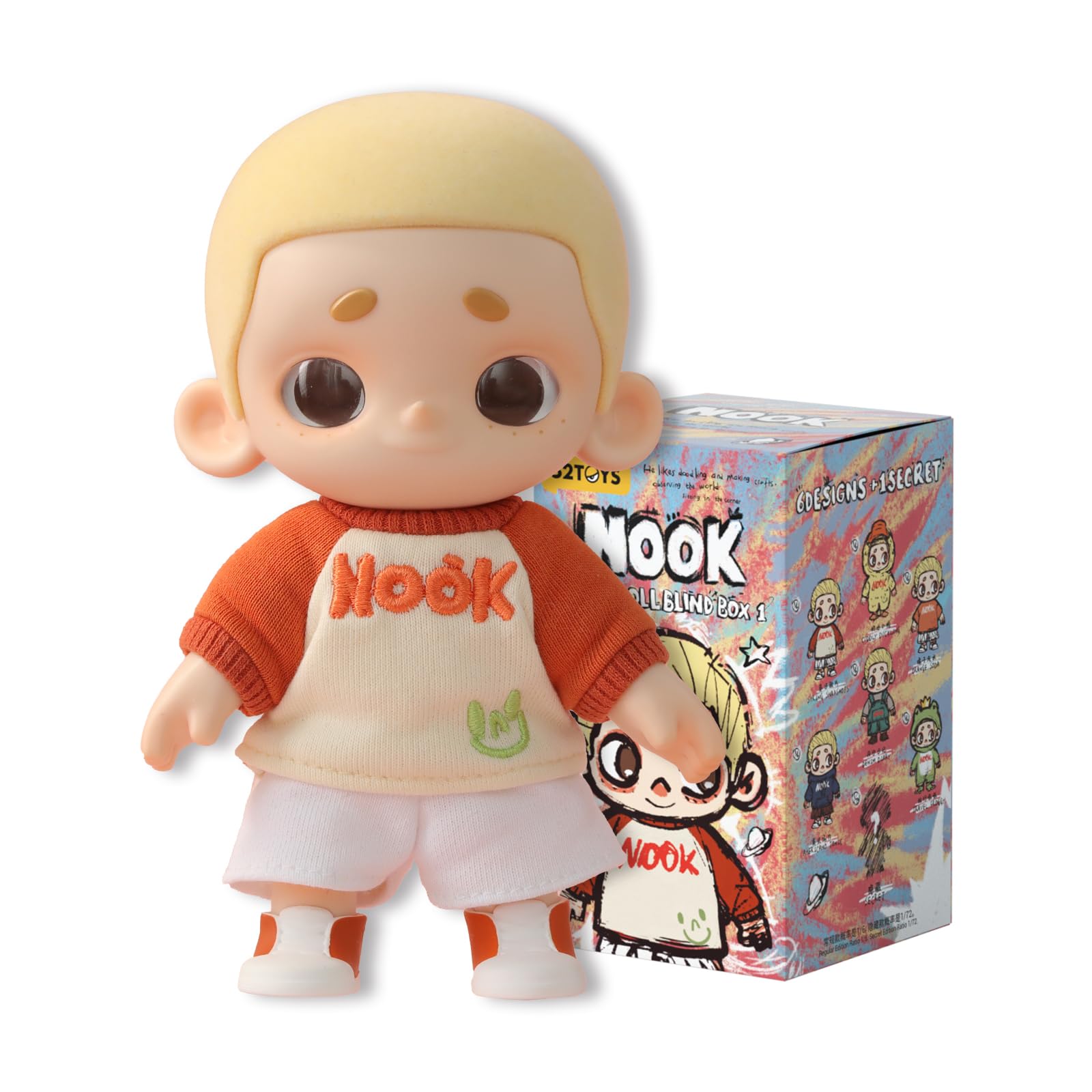 Photo 1 of 52TOYS Nook Plush Doll Vinyl Doll Collectible Toy- 5.91inch Action Figure with Soft Touch, Movable Joints, Perfect for Home Decor & Gifts