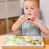 Melissa & Doug Old MacDonald’s Farm Wooden Animal Sound Puzzle for Toddlers 2+ view 9