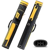 CRICAL Pool Cue Case 2x4 Hard Pool Stick Case Holds 2 Butts and 4 Shafts for Adults Billiard Cue Case with Soft Shoulder Straps