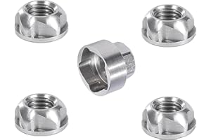 VOSANTU M10 304 Stainless Steel Anti-Theft Locking Nuts P1.5 Security Hardware Kit for Mountain Bike Awning Car Accessories for Styling Light Bar Safety,(4 Lock+ 1 Key)