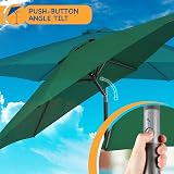 SUNMER 2.7M Garden Parasol Green with Crank Tilt UV 30+ 38mm Steel Pole view 5