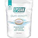 Epsoak Epsom Salt 19 lb Resealable Bulk Bag, Magnesium Sulfate USP. Unscented, Made in The USA, Cruelty-Free Certified