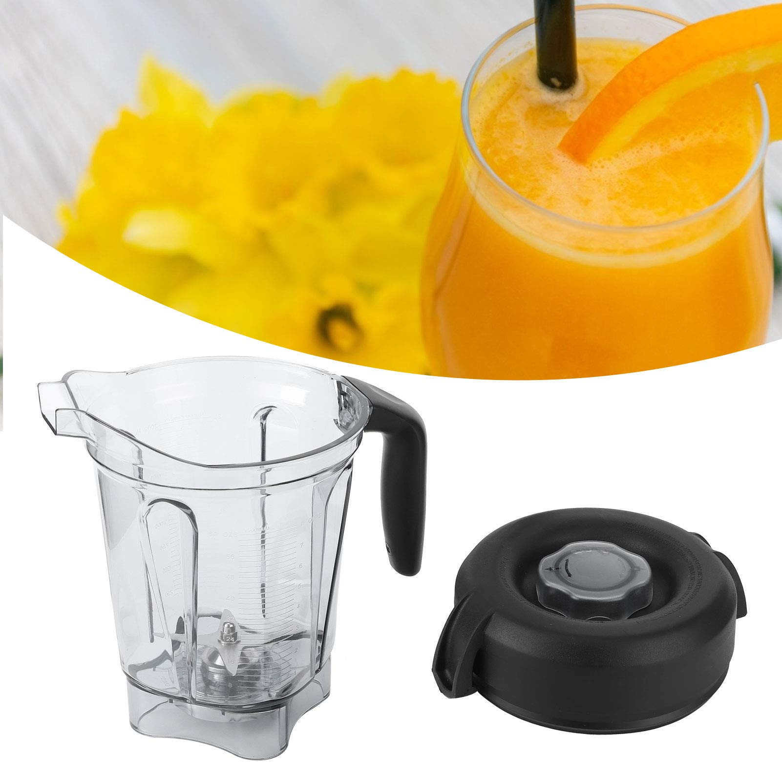 Blender Container, 2L Transparent Food Blender Container With Blade Lid Replacement Accessories Fit for Vitamix Container 64oz, Compatible for G‑Series Machines, Fit for Vitamix 5300