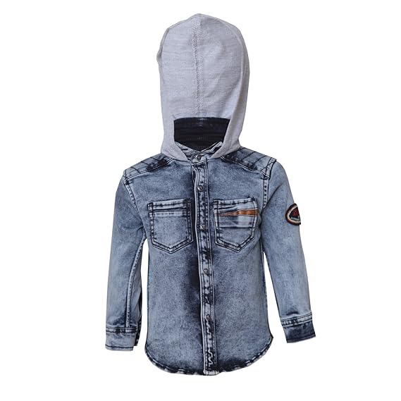 denim hoodie shirt