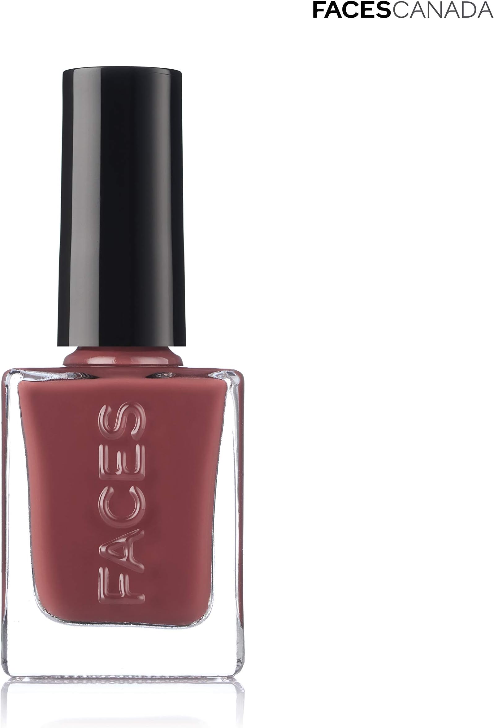 Faces Canada Glossy Nail Enamel - Ruddy 204 (Rust Maroon), 9 ml