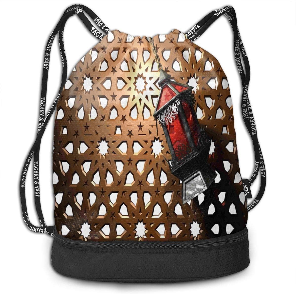 werert Egyptian Fanoos in A 3D Style Street Drawstring Bag Gym Bag Sport Bag for Men Women