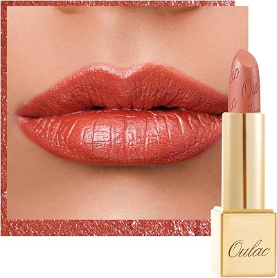 OULAC Glow Metallic Shine Lipstick Coral Be Happy 05 4.3 g Vegan Cruelty Free