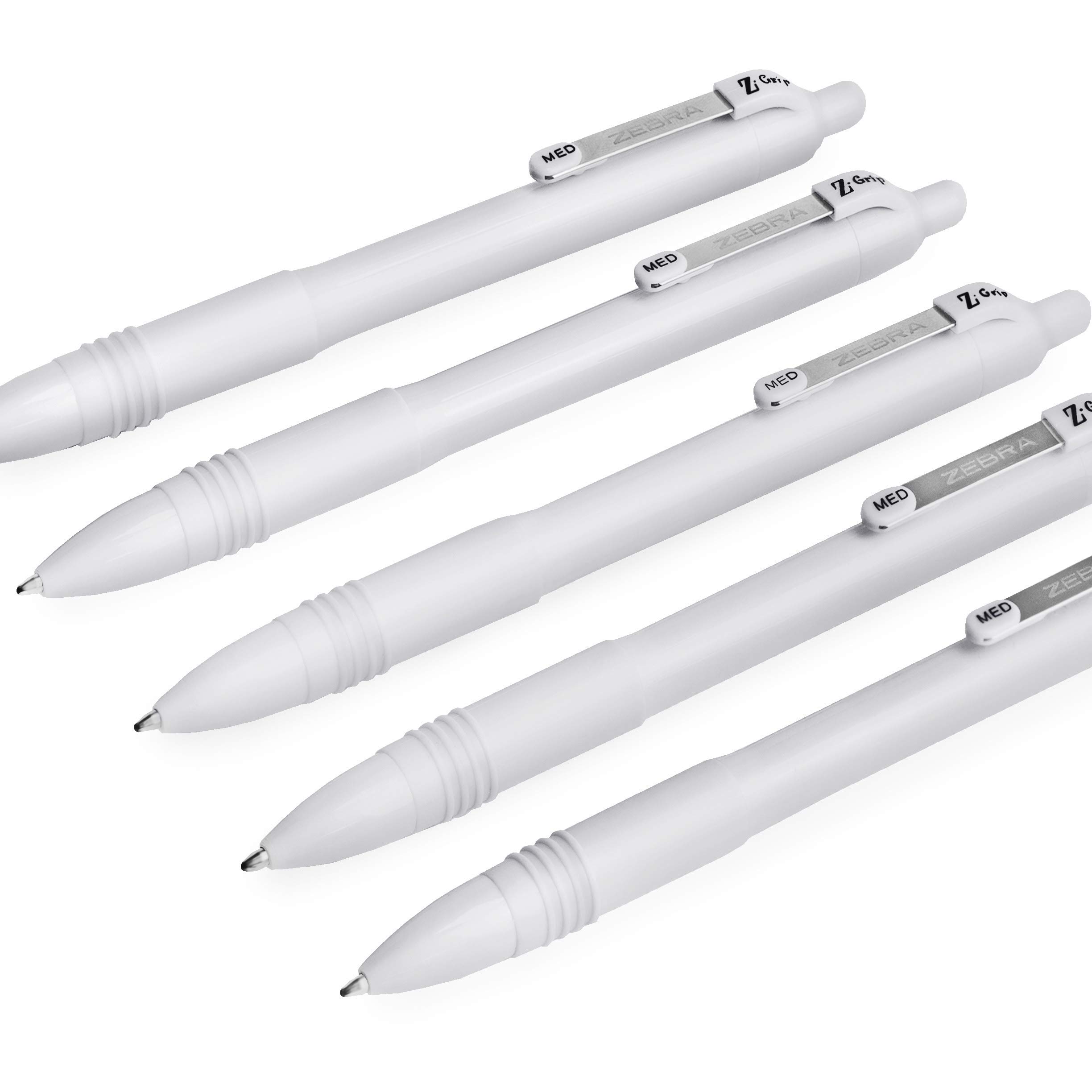 Zebra Z-Grip Smooth Pastel Ballpoint Pen - 1.0mm - Black Ink - Pastel Grey - Pack of 5