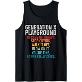Funny Generation X Playground Retro 80's Gen X 40th Birthday Tank Top