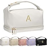 Vogewood Birthday Gifts for Women, Personalized Makeup Bag with Handle, Gifts for Teen Girls Cosmetic Bag with Makeup Brush Organizer, Gifts for Friends Female Mom-Graduation Gift for Teens Girls