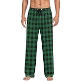 Plaid Mens Pajama Pants Pink Black White Funny Pajama Bottoms for Men Lounge Pants S
