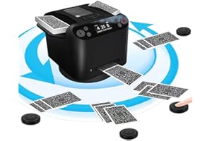 Mourumg Versatile 2-in-1 Automatic Card Shuffler & Dealer Machine- Efficient Shuffles 2 Decks, 360° Rotation with Wireless RC,Poker,Blackjack,UNO,Texas Hold'em, for Casino Game Enthusiasts