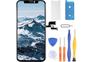LL TRADER Screen Replacement for iPhone Xs LCD 5.8'' Retina FHD Display COF Touch Screen Digitiser with Repair Tool Kits, Waterproof Tape, Screen Protector Black