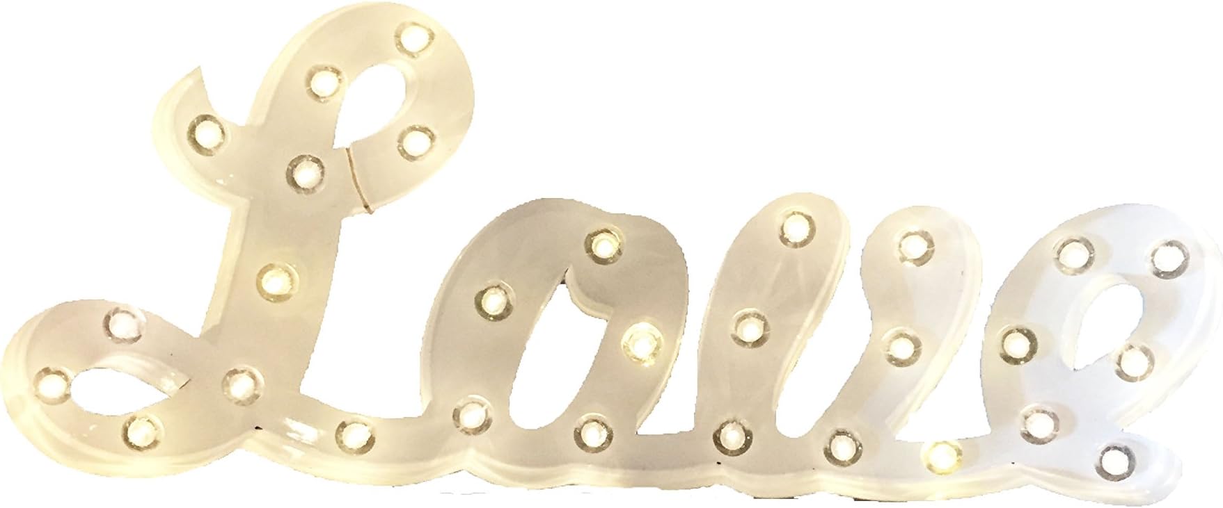Love Decorative White Light Metal Marquee Sign 20"x8"