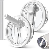 SysMual 2 PCS 30 oz Spill Proof Tumbler Flip Straw Lid for Stanley Cup, Leak Proof Tumbler Lid Replacement Fit for Stanley Quencher, Reusable Tumbler Cover 30oz Stanley Cup Accessories