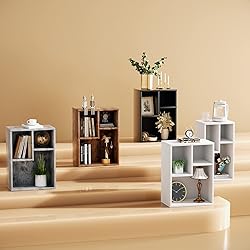 VECELO 42 Inch High Bookcase, 4-Tier Modern Storage