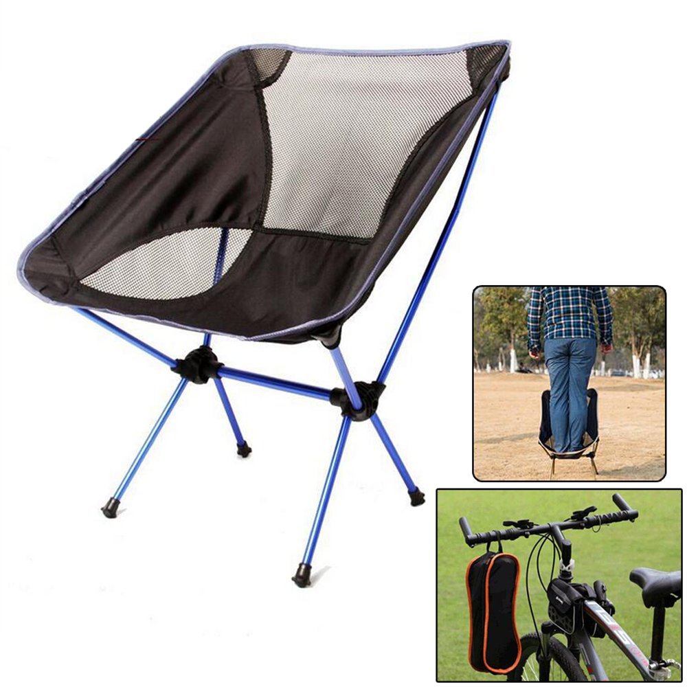 Candora™ Portable Ultralight Folding Chair, with Carry Bag Heavy Duty 330lbs Capacity Foldable Seat for Picnic Hiking Fishing Camping Garden BBQ Beach Patio Outdoor & Indoor Activities